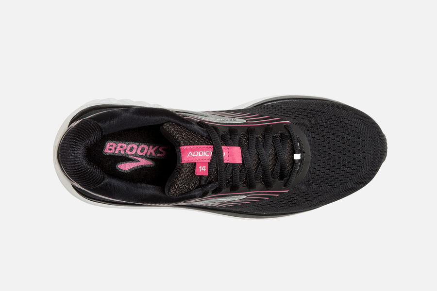 Brooks Addiction 14 Road Löparskor Dam - Svarta/Rosa/Silver - 8513-MESDH